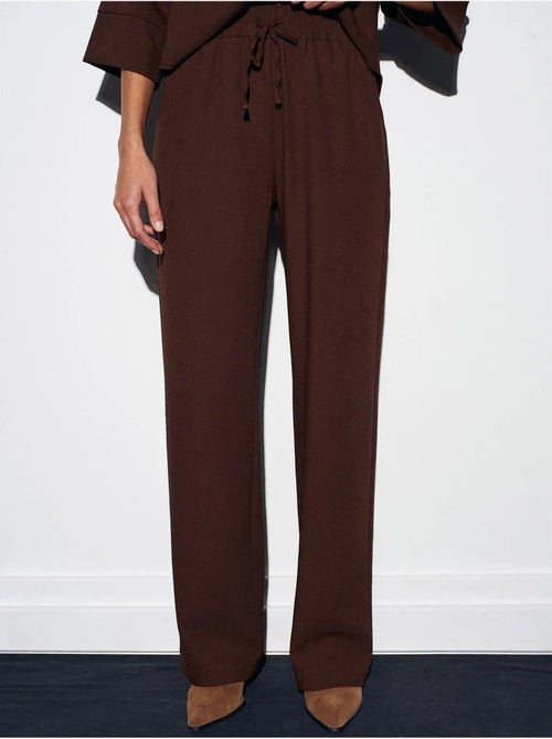 DILVIN Pantalon Large En Crêpe Pour Femme - Kiabi