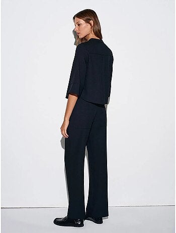 DILVIN Pantalon Large En Crêpe Pour Femme