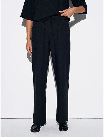 DILVIN Pantalon Large En Crêpe Pour Femme