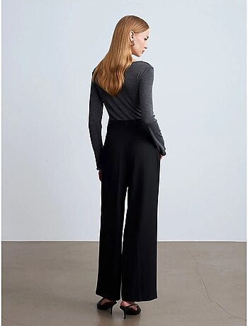 DILVIN Pantalon Large En Crêpe Pour Femme