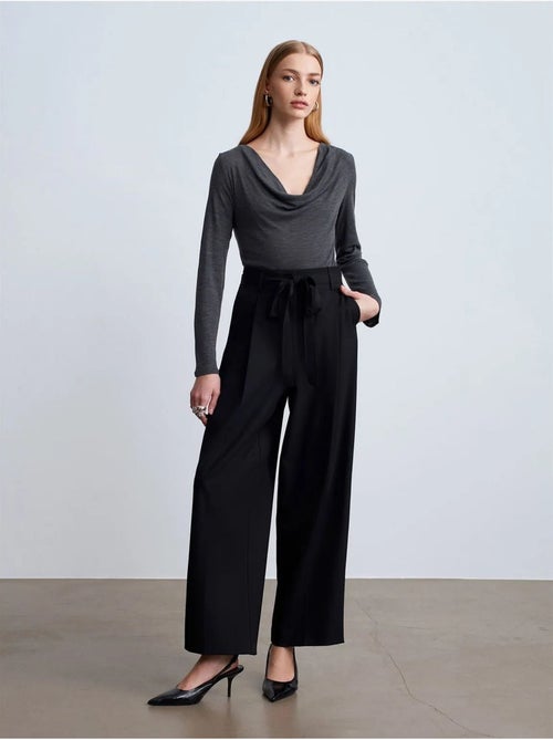 DILVIN Pantalon Large En Crêpe Pour Femme - Kiabi