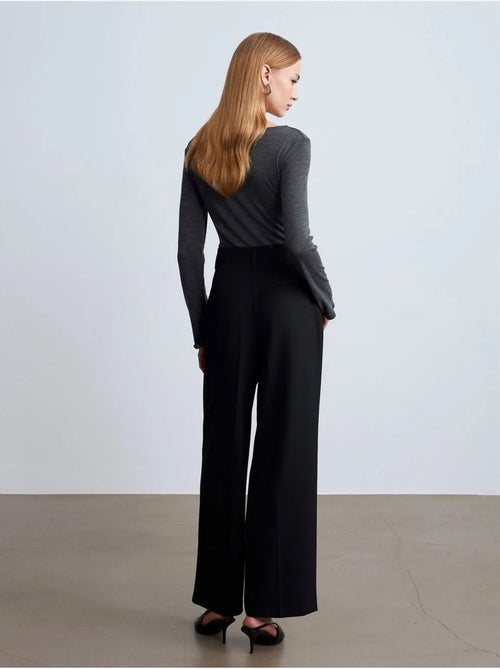 DILVIN Pantalon Large En Crêpe Pour Femme - Kiabi