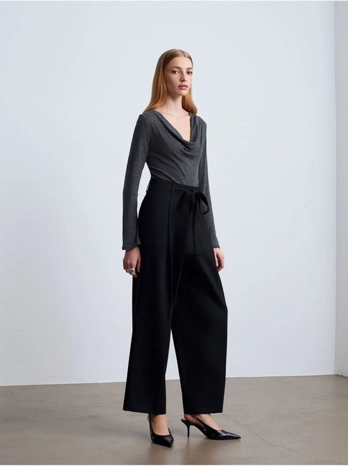 DILVIN Pantalon Large En Crêpe Pour Femme - Kiabi