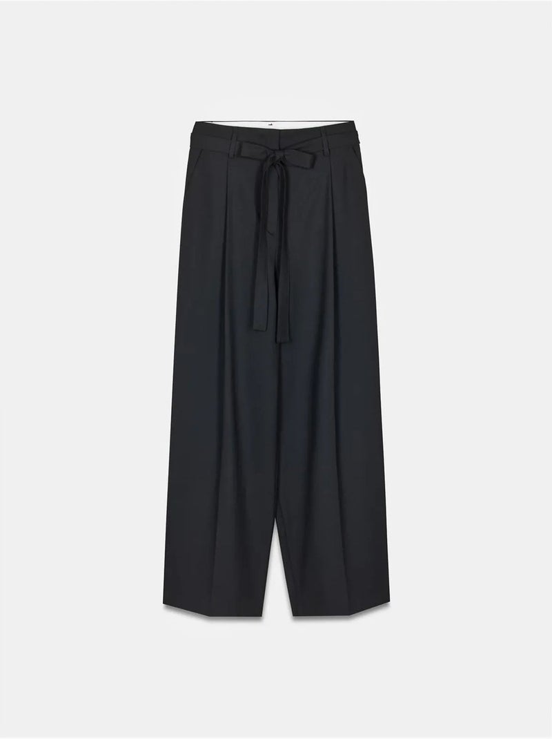 DILVIN Pantalon Large En Crêpe Pour Femme Noir - Kiabi