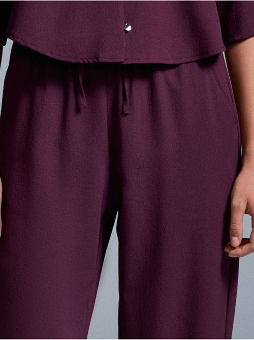 DILVIN Pantalon Large En Crêpe Pour Femme - Kiabi DILVIN Pantalon Large En Crêpe Pour Femme - Kiabi