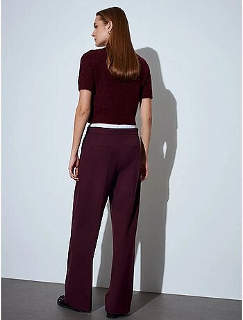 DILVIN Pantalon Large En Crêpe Pour Femme