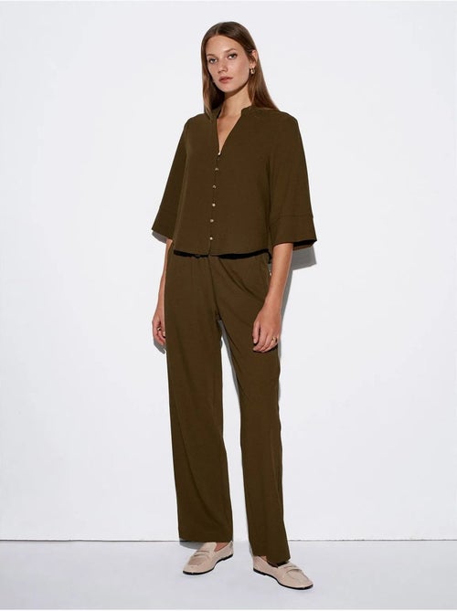 DILVIN Pantalon Large En Crêpe Pour Femme - Kiabi