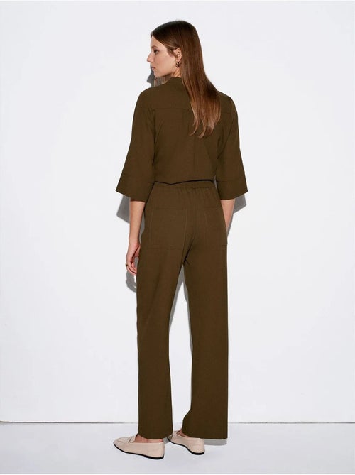 DILVIN Pantalon Large En Crêpe Pour Femme - Kiabi
