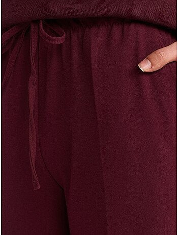 DILVIN Pantalon Large En Crêpe