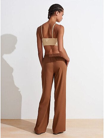 DILVIN Pantalon Large En Jersey Femme
