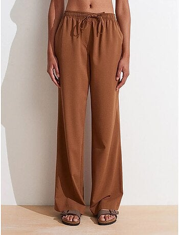 DILVIN Pantalon Large En Jersey Femme