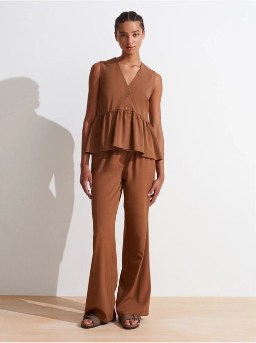 DILVIN Pantalon Large En Jersey Femme - Kiabi