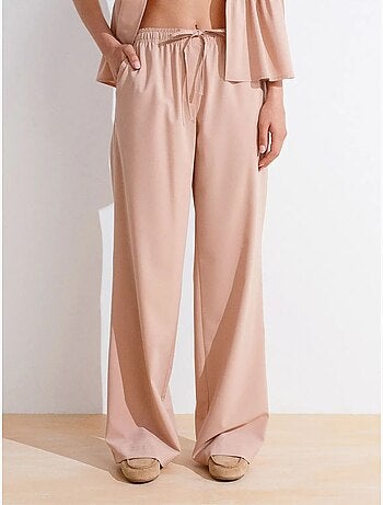 DILVIN Pantalon Large En Jersey Femme
