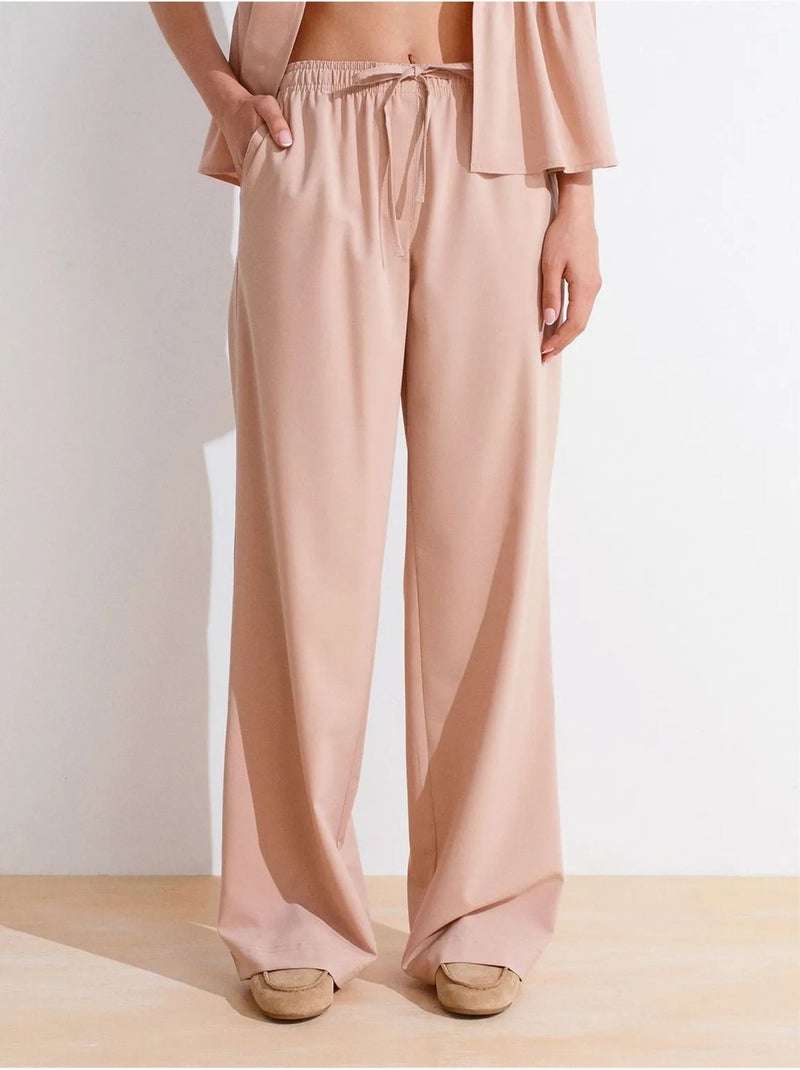DILVIN Pantalon Large En Jersey Femme Nude - Kiabi