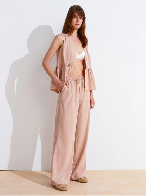 DILVIN Pantalon Large En Jersey Femme - Kiabi DILVIN Pantalon Large En Jersey Femme - Kiabi