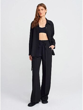 DILVIN Pantalon Large En Jersey