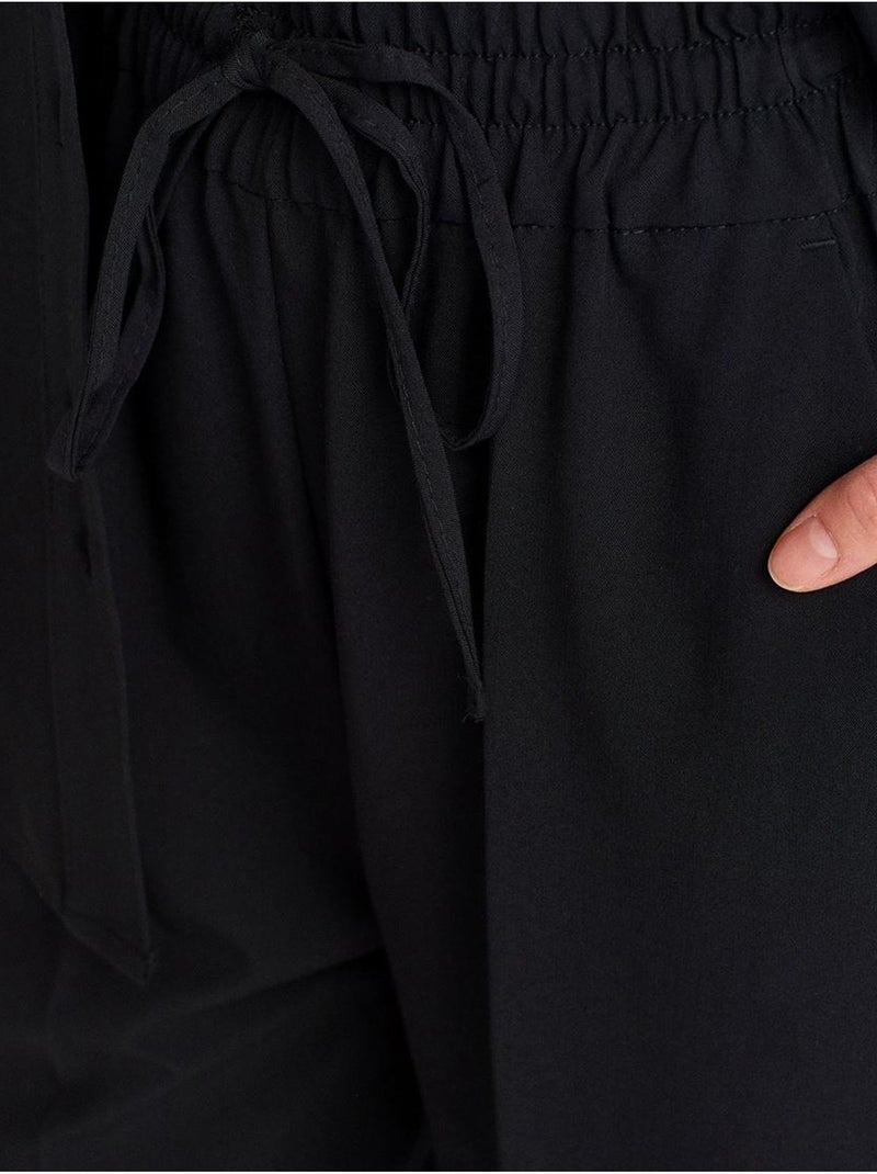 DILVIN Pantalon Large En Jersey Noir - Kiabi