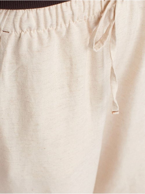 DILVIN Pantalon Large En Mélange De Lin - Kiabi