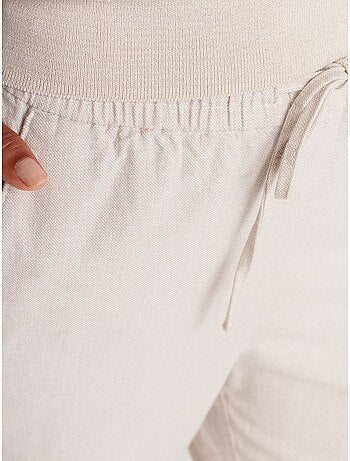 DILVIN Pantalon Large En Tencel À Taille Coulissée