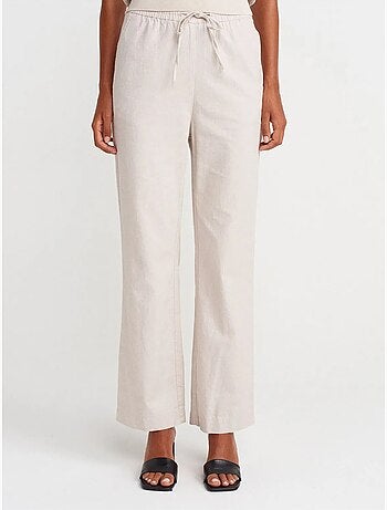 DILVIN Pantalon Large En Tencel À Taille Coulissée