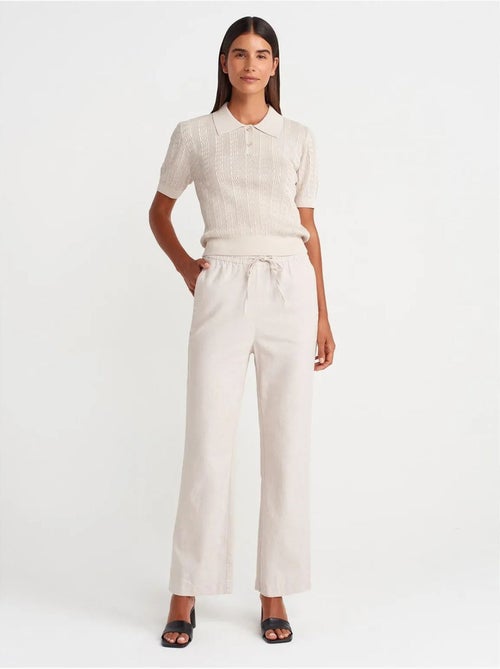 DILVIN Pantalon Large En Tencel À Taille Coulissée - Kiabi