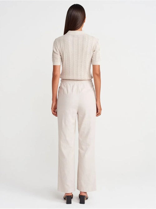 DILVIN Pantalon Large En Tencel À Taille Coulissée - Kiabi