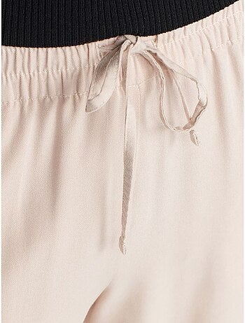 DILVIN Pantalon Large En Tencel À Taille Coulissée