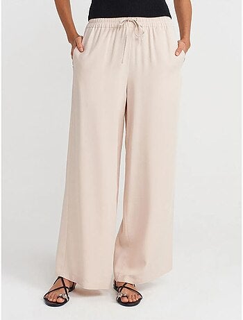 DILVIN Pantalon Large En Tencel À Taille Coulissée