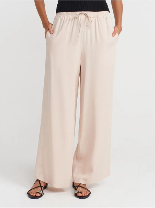 DILVIN Pantalon Large En Tencel À Taille Coulissée - Kiabi