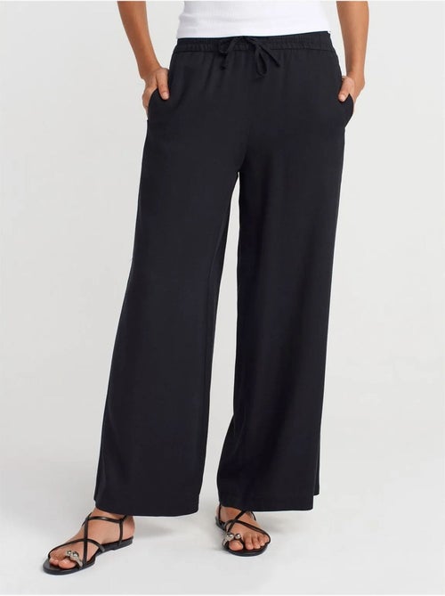 DILVIN Pantalon Large En Tencel À Taille Coulissée - Kiabi DILVIN Pantalon Large En Tencel À Taille Coulissée - Kiabi