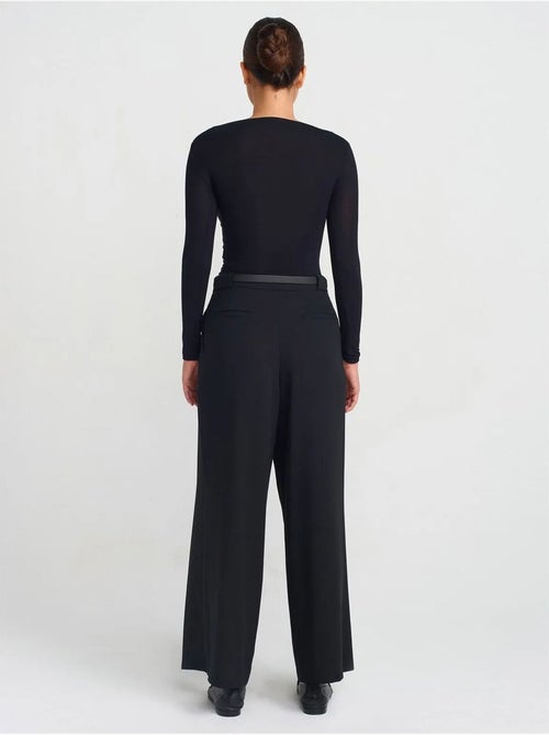 DILVIN Pantalon Large Femme En Crêpe Avec Ceinture - Kiabi DILVIN Pantalon Large Femme En Crêpe Avec Ceinture - Kiabi