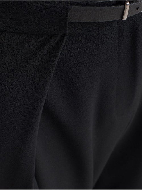 DILVIN Pantalon Large Femme En Crêpe Avec Ceinture - Kiabi DILVIN Pantalon Large Femme En Crêpe Avec Ceinture - Kiabi
