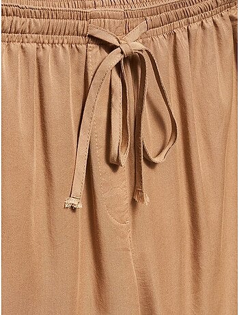 DILVIN Pantalon Large Femme En Tencel