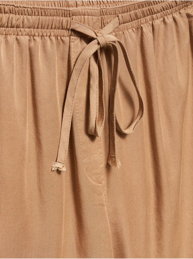 DILVIN Pantalon Large Femme En Tencel Camel - Kiabi