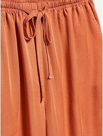 DILVIN Pantalon Large Femme En Tencel