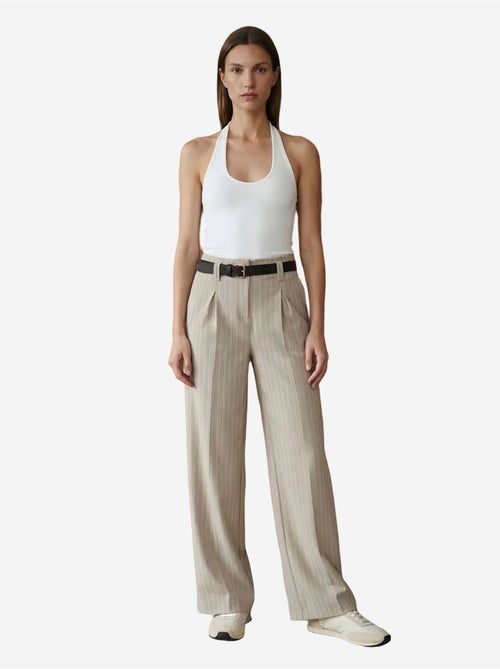 DILVIN Pantalon Large Plissé À Rayures - Kiabi DILVIN Pantalon Large Plissé À Rayures - Kiabi