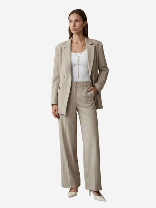 DILVIN Pantalon Large Plissé À Rayures - Kiabi DILVIN Pantalon Large Plissé À Rayures - Kiabi