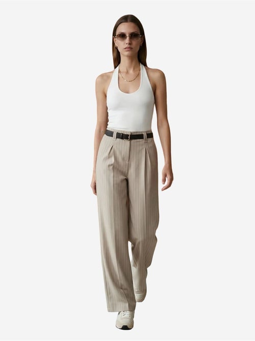 DILVIN Pantalon Large Plissé À Rayures - Kiabi DILVIN Pantalon Large Plissé À Rayures - Kiabi