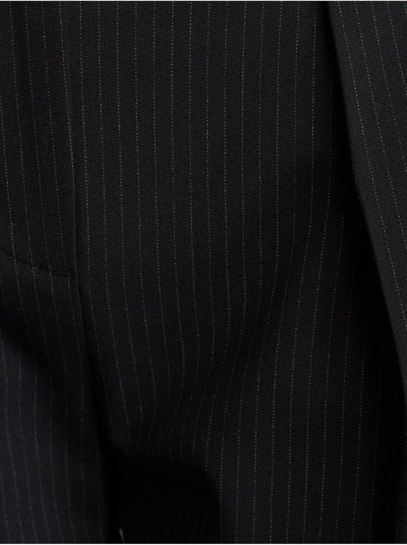 DILVIN Pantalon Large Plissé À Taille Haute Noir - Kiabi