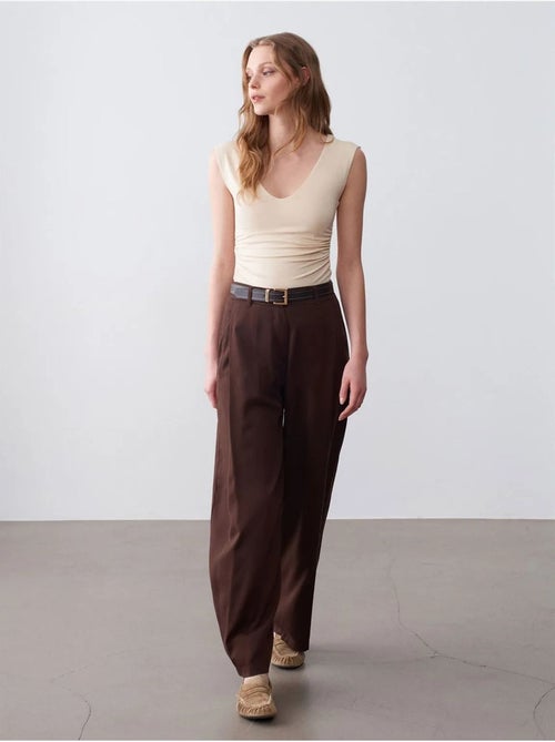 DILVIN Pantalon Large Plissé - Kiabi