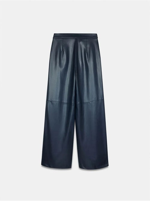 DILVIN Pantalon Large Taille Haute En Simili Cuir - Kiabi DILVIN Pantalon Large Taille Haute En Simili Cuir - Kiabi