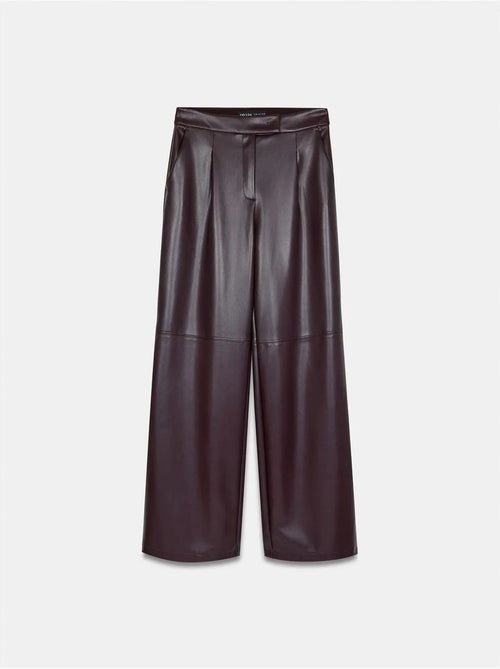 DILVIN Pantalon Large Taille Haute En Simili Cuir - Kiabi DILVIN Pantalon Large Taille Haute En Simili Cuir - Kiabi