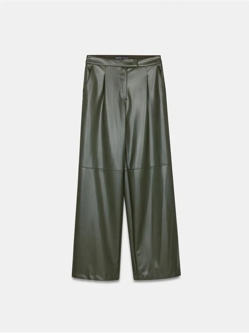 DILVIN Pantalon Large Taille Haute En Simili Cuir - Kiabi DILVIN Pantalon Large Taille Haute En Simili Cuir - Kiabi