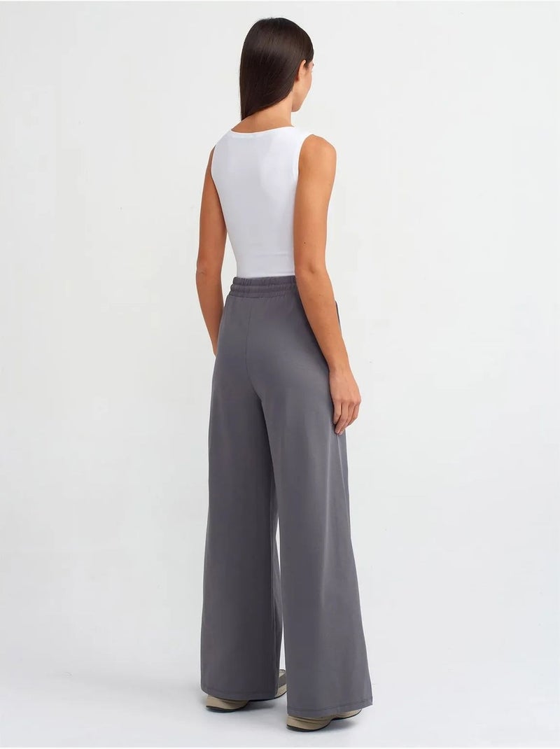 DILVIN Pantalon Large Texturé En Coton Gris Noir - Kiabi