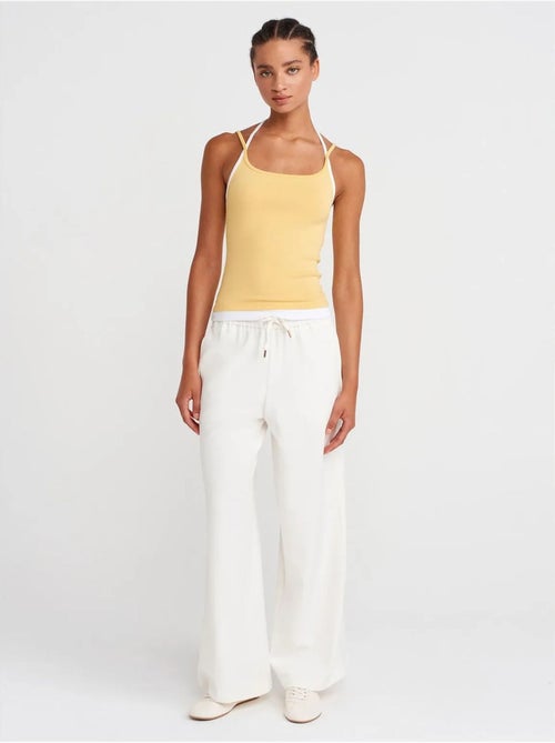 DILVIN Pantalon Large Tissé À Taille À Cordon - Kiabi