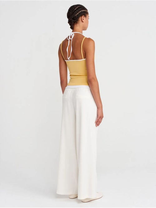 DILVIN Pantalon Large Tissé À Taille À Cordon - Kiabi