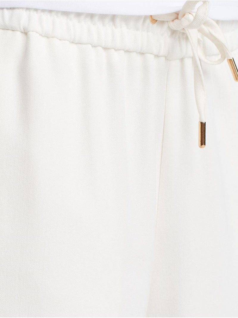 DILVIN Pantalon Large Tissé À Taille À Cordon Blanc - Kiabi