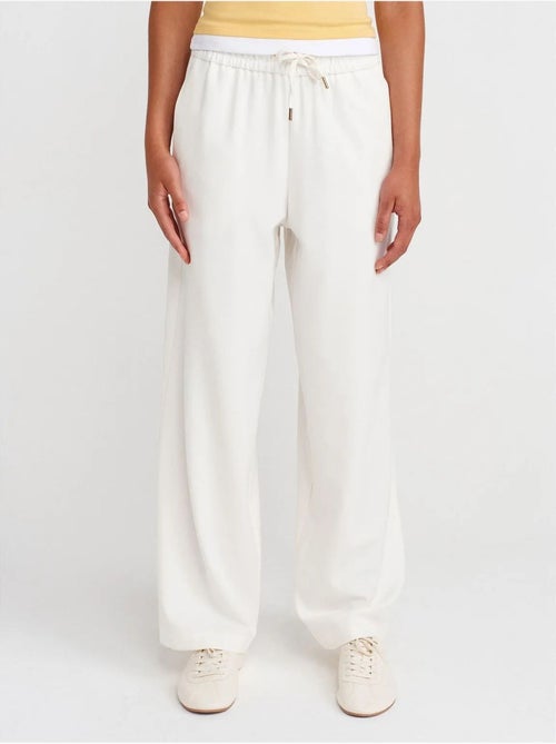 DILVIN Pantalon Large Tissé À Taille À Cordon - Kiabi