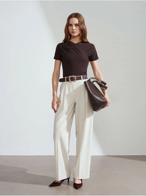 DILVIN Pantalon Palazzo À Jambe Large Et Ceinture - Kiabi DILVIN Pantalon Palazzo À Jambe Large Et Ceinture - Kiabi