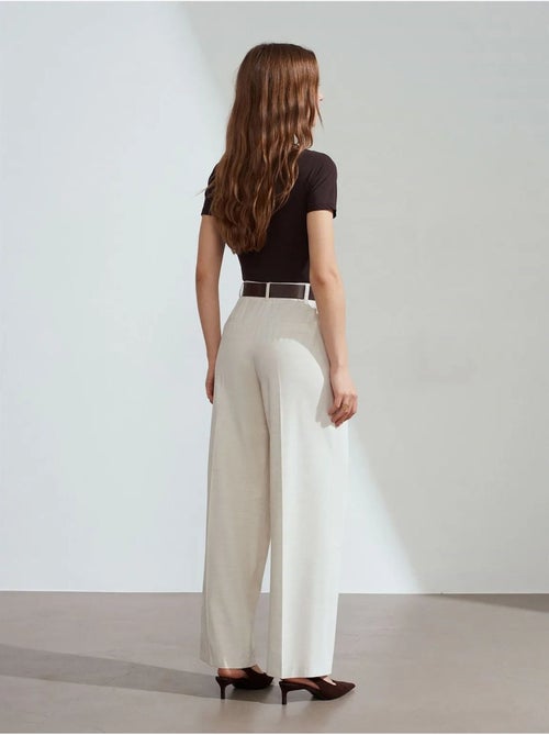 DILVIN Pantalon Palazzo À Jambe Large Et Ceinture - Kiabi DILVIN Pantalon Palazzo À Jambe Large Et Ceinture - Kiabi